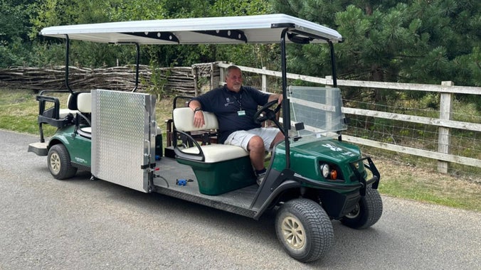 The wheelchair accessible buggy at Wentworth Castle Gardens